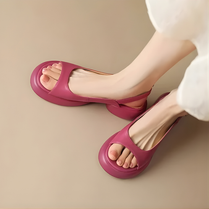 Mya™ Luxe Summer Peep-Toe Block Heels