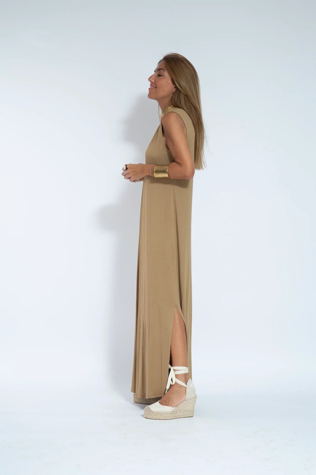 Carmela | Elegant Long Dress with Cardigan