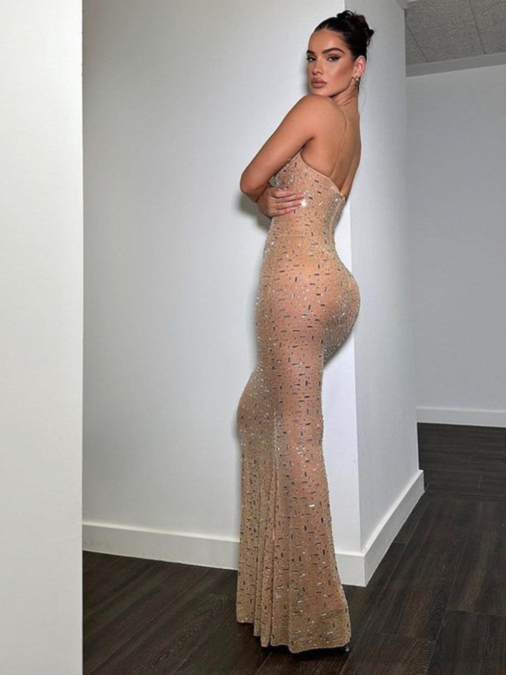 Luna Sequin Embellished Mermaid Evening Gown